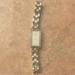 Citizen Silver and Gold Rectangular Watch